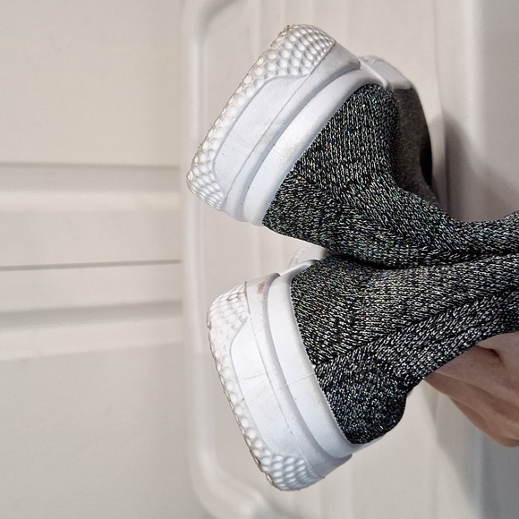 DRKA ankle mesh sneakers sock trainers - 40 / 9 - metallic silver/black - Picture 9 of 9